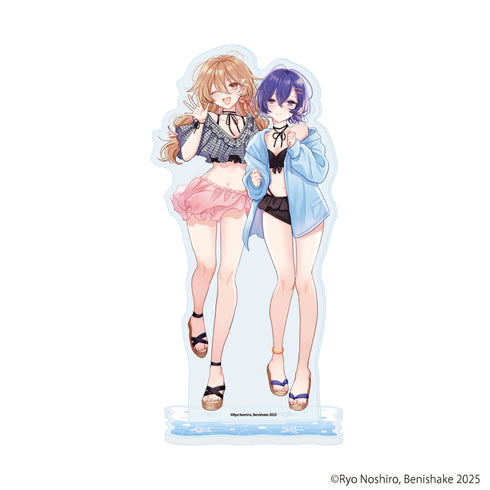 『顔だけ良いクラスメイトが、やたらとグイグイ来る百合の話。』アクリルスタンド01/矢来綴&海道律(描き下ろしイラスト)