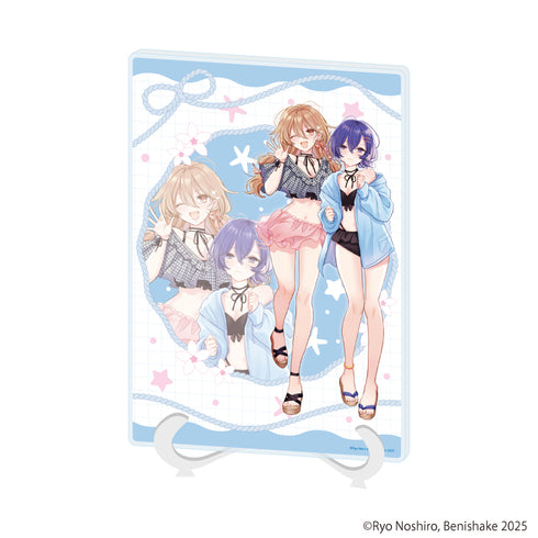 『顔だけ良いクラスメイトが、やたらとグイグイ来る百合の話。』アクリルアートボード(A5サイズ)01/矢来綴&海道律(描き下ろしイラスト)