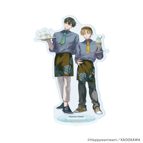 『忠犬部下とツンデレ少尉』アクリルスタンド01/クロ&エギル(描き下ろしイラスト)