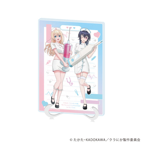 『クラスで2番目に可愛い女の子と友だちになった』アクリルアートボード(A5サイズ)01/朝凪 海&天海 夕 ナースver.(描き下ろしイラスト)