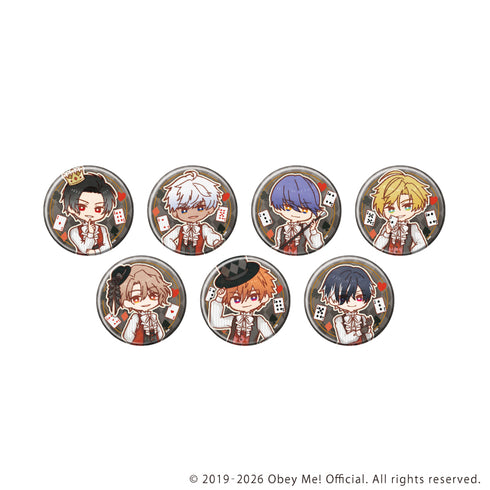 『Obey Me! Nightbringer』缶バッジ49/トランプver. コンプリートセット(全7種)(レトロアートイラスト)