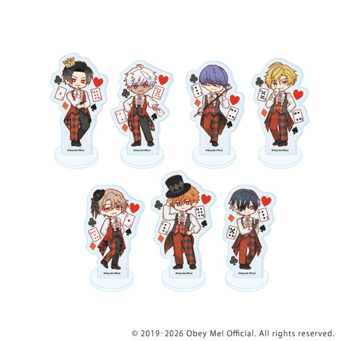 『Obey Me! Nightbringer』アクリルぷちスタンド23/トランプver. コンプリートセット(全7種)(レトロアートイラスト)