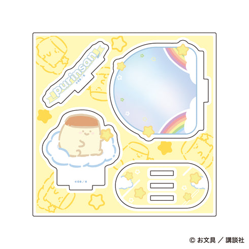 『お文具といっしょ』アクリルスタンドプレート08/プリンさん ぷかぷかお空ver.(描き下ろしイラスト)