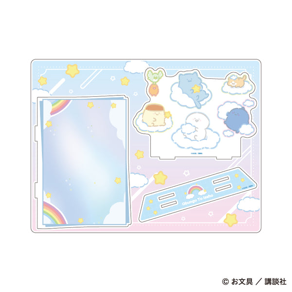 『お文具といっしょ』アクリルジオラマ02/ぷかぷかお空ver.(描き下ろしイラスト)