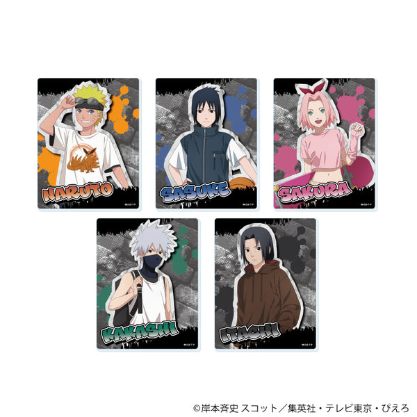 "NARUTO Shippuden" Mini Acrylic Plate 07 / Street Fashion Ver. Complete Set (5 Varieties Total) (Original Illustration)