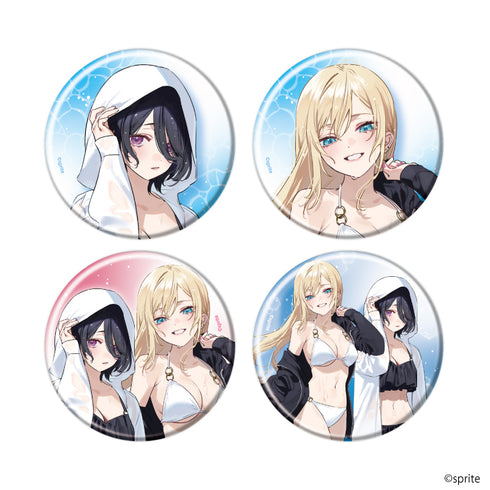 『everlasting flowers』缶バッジ01/コンプリートセット(全4種)(描き起こしイラスト)