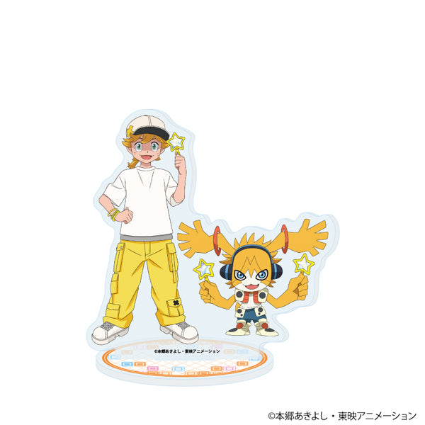 『デジモンユニバース アプリモンスターズ』アクリルスタンド03/飛鳥虎次郎&ミュージモン シャボン玉ver.(描き下ろしイラスト)