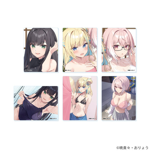 『校内三大美女のヒモしてます』アクリルカード01/コンプリートセット(全6種)(公式イラスト)
