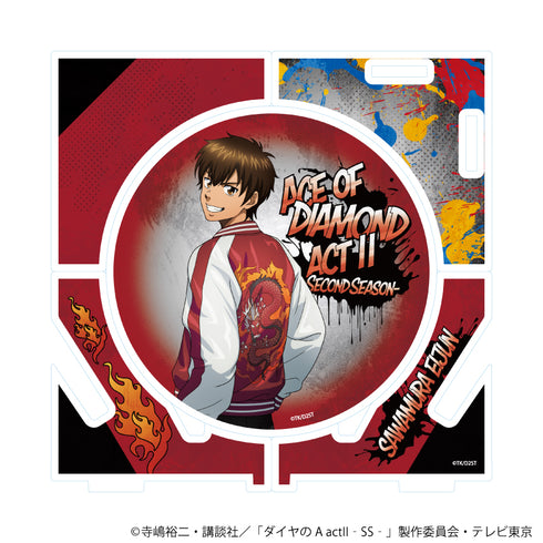 "Diamond no A Act II -Second Season-" Acrylic Coaster 01 / Eijun Sawamura - Sukajan Ver. (Original Illustration)