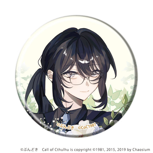 『咲って、スイートピー』缶バッジ07/川崎 葵(女性ver.) 花ver.(描き下ろしイラスト)