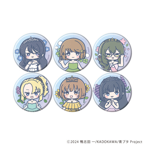 『青春ブタ野郎シリーズ』缶バッジ05/フラワードレスver. コンプリートセット(全6種)(POP Artイラスト)