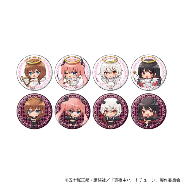 『真夜中ハートチューン』缶バッジ05/天使&悪魔ver. コンプリートセット(全8種)(ミニキャライラスト)