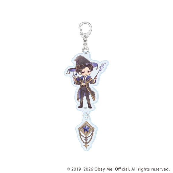 "Obey Me! Nightbringer" Linked Acrylic Keychain 01 / Wizard Ver. Lucifer (Retro Art Illustration)