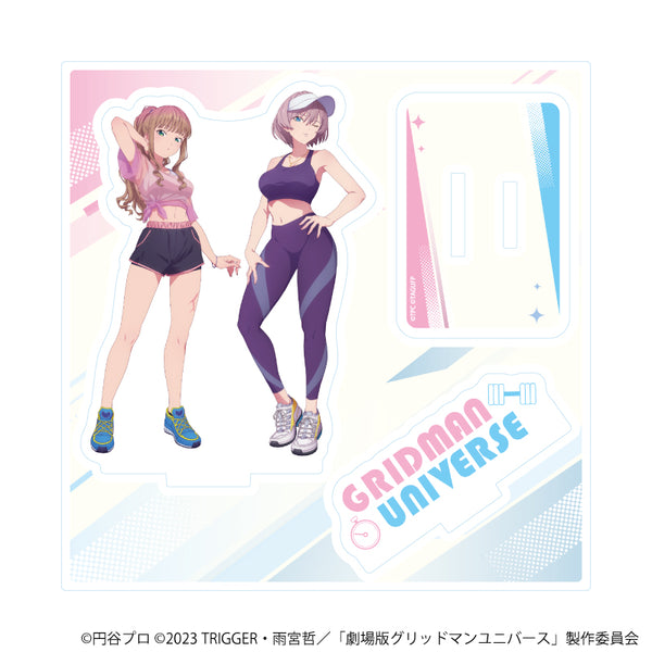 『グリッドマンユニバース』アクリルスタンドプレート40/南夢芽&ムジナ スポーツウェアver.(描き下ろしイラスト)