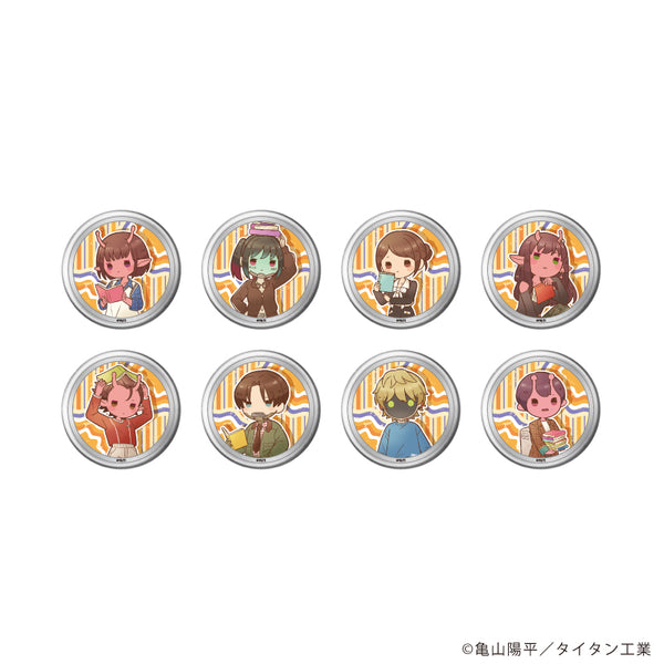 『銀河特急 ミルキー☆サブウェイ』缶バッジ03/コンプリートセット(全8種) 秋服読書ver.(レトロアートイラスト)