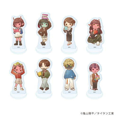 『銀河特急 ミルキー☆サブウェイ』アクリルぷちスタンド02/コンプリートセット(全8種) 秋服読書ver.(レトロアートイラスト)