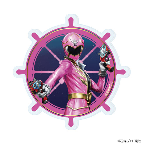 『海賊戦隊ゴーカイジャー』アクリルコースター05/ゴーカイピンク(描き起こしイラスト)