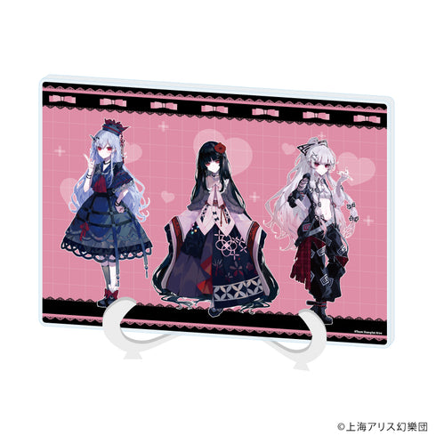 『東方Project』アクリルアートボード(A5サイズ)03/輝夜&慧音&妹紅 病みかわいいver.(描き起こしイラスト)