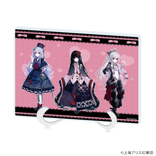 『東方Project』アクリルアートボード(A5サイズ)03/輝夜&慧音&妹紅 病みかわいいver.(描き起こしイラスト)