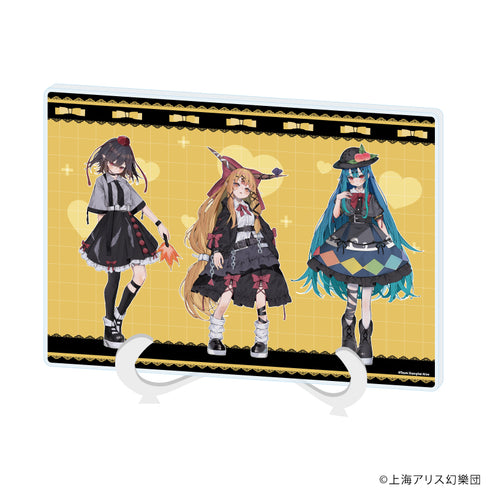 『東方Project』アクリルアートボード(A5サイズ)07/文&天子&萃香 病みかわいいver.(描き起こしイラスト)