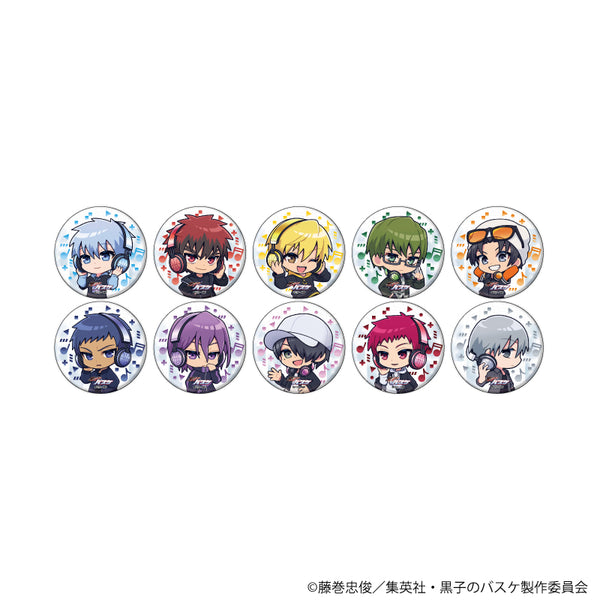 『黒子のバスケ』缶バッジ38/ヘッドフォンver. コンプリートセット(全10種)(ミニキャライラスト)