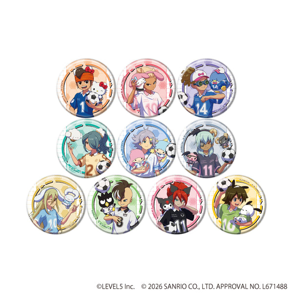 『イナズマイレブン×サンリオキャラクターズ』缶バッジ06/コンプリートセット(全10種)(コラボイラスト)