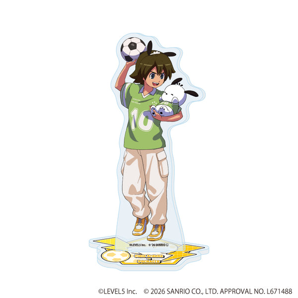 『イナズマイレブン×サンリオキャラクターズ』アクリルスタンド10/フィディオ・アルデナ×ポチャッコ(コラボイラスト)