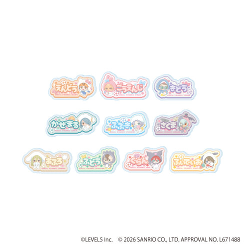 『イナズマイレブン×サンリオキャラクターズ』アクリルプレートバッジ03/コンプリートセット(全10種)(コラボイラスト)