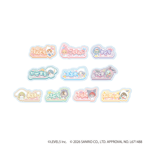 『イナズマイレブン×サンリオキャラクターズ』アクリルプレートバッジ03/コンプリートセット(全10種)(コラボイラスト)