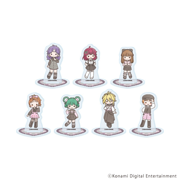 "Tokimeki Memorial" Acrylic Mini Stand 02 / Dark Girly Ver. Complete Set (All 7 Varieties) (Graph Art Illustration)