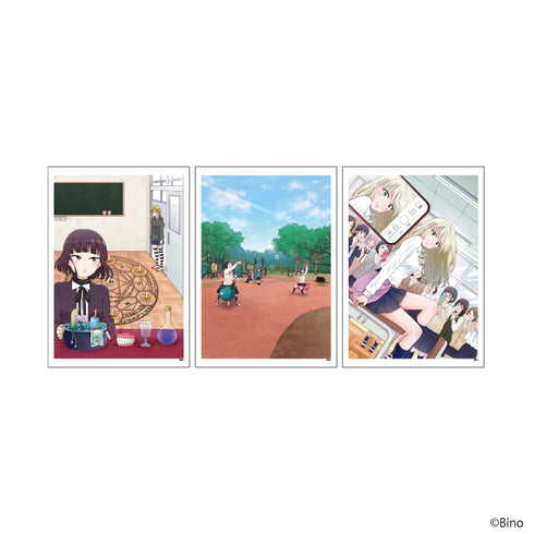 『女子高生の無駄づかい』REPLICA GENGA 3枚セット01/A(公式イラスト)