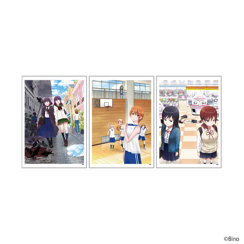 『女子高生の無駄づかい』REPLICA GENGA 3枚セット02/B(公式イラスト)