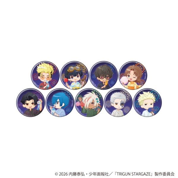 "TRIGUN STARGAZE" Pin Badge 06 / Complete Set (All 9 Varieties) (Graph Art)