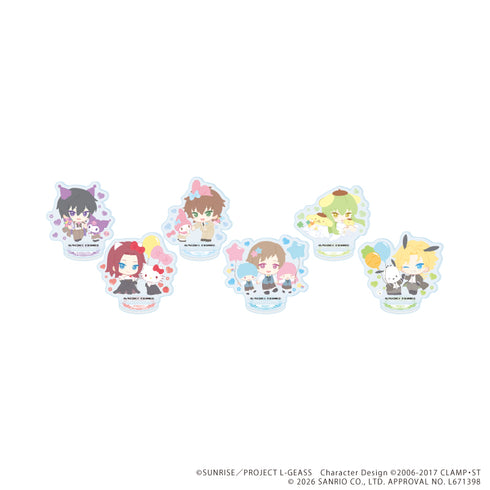 『コードギアス×サンリオキャラクターズ』アクリルぷちスタンド01/コンプリートセット(全6種)(コラボイラスト)