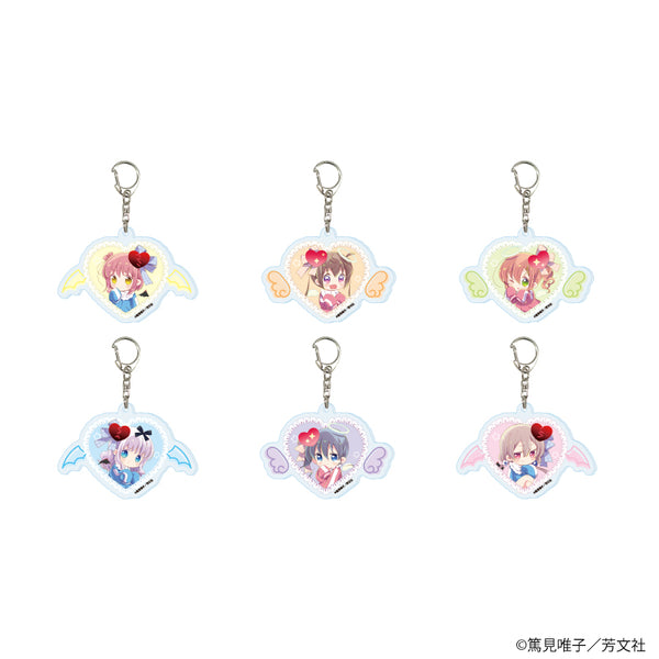 『スロウスタート』アクリルキーホルダー03/天使&悪魔ver. コンプリートセット(全6種)(描き下ろしイラスト)