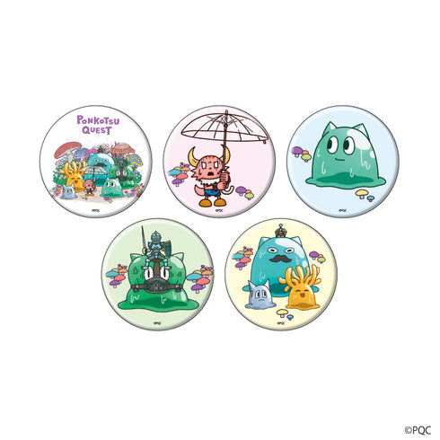 "Ponkotsu Quest" Pin Badge 05 / Complete Set (5 Varieties) (Original Illustration)