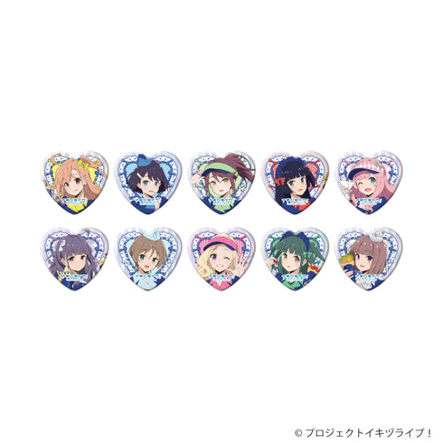 《Iki-Z Live! LOVELIVE! BLUEBIRD》心形徽章01/可麗餅版 完整套組(共10種)(全新繪製插圖)
