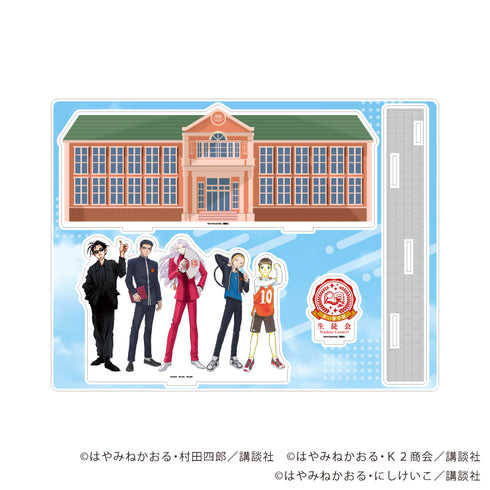 『赤い夢学園』アクリルジオラマ01/集合デザイン