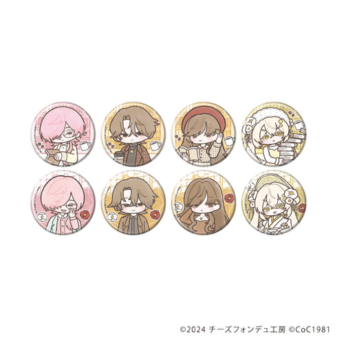 『死んでも筆を折るものか』缶バッジ02/ブックカフェ&作中衣装ver. コンプリートセット(全8種)(グラフアートイラスト)