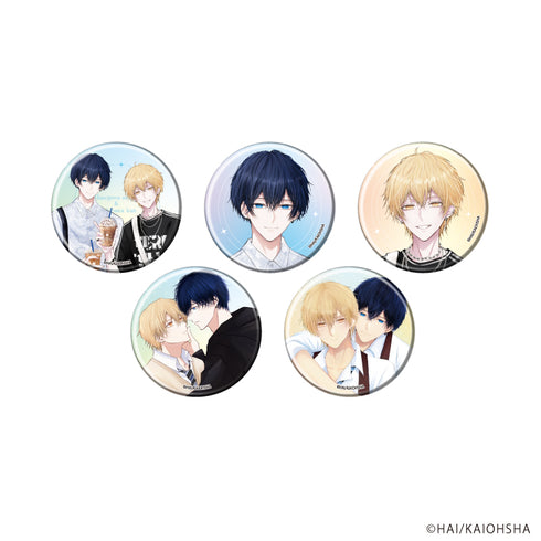 『長谷川先輩と橘くん』缶バッジ01/コンプリートセット(全5種)(公式&描き下ろしイラスト)