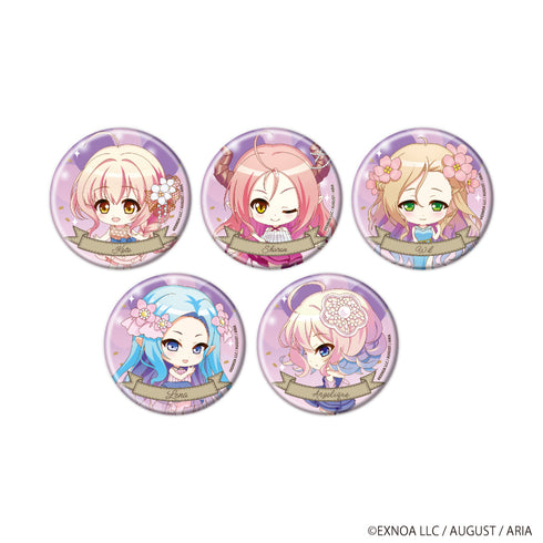 『あいりすミスティリア!~少女のつむぐ夢の秘跡~』缶バッジ07/パーティードレスver. コンプリートセット(全5種)(ミニキャライラスト)
