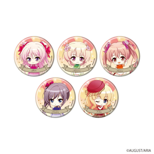 『千の刃濤、桃花染の皇姫』缶バッジ01/パーティードレスver. コンプリートセット(全5種)(ミニキャライラスト)