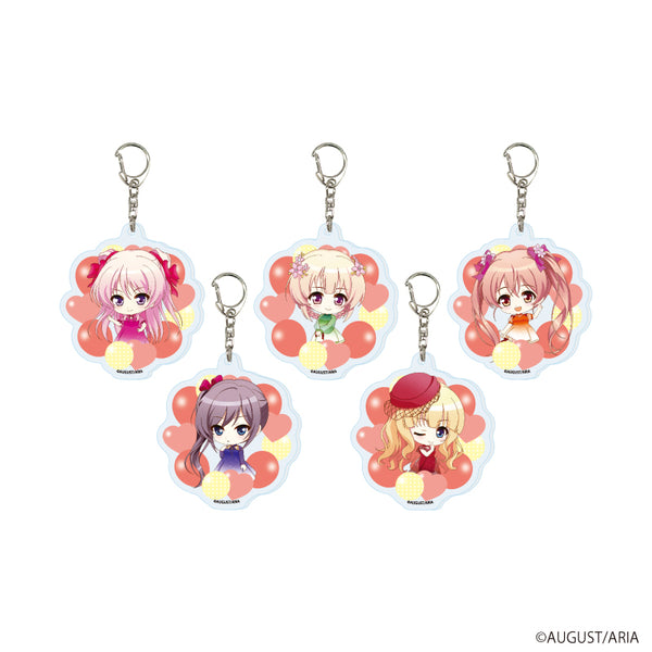 『千の刃濤、桃花染の皇姫』アクリルキーホルダー01/パーティードレスver. コンプリートセット(全5種)(ミニキャライラスト)