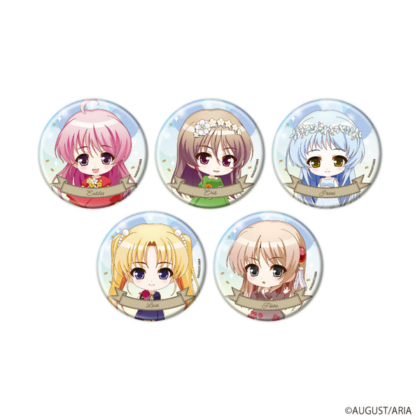 『穢翼のユースティア』缶バッジ03/パーティードレスver. コンプリートセット(全5種)(ミニキャライラスト)