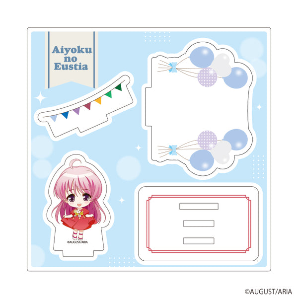 "Yustia of the Tainted Wings" Acrylic Stand Plate 01 / Yustia Astraea Party Dress Ver. (Mini Character Illustration)