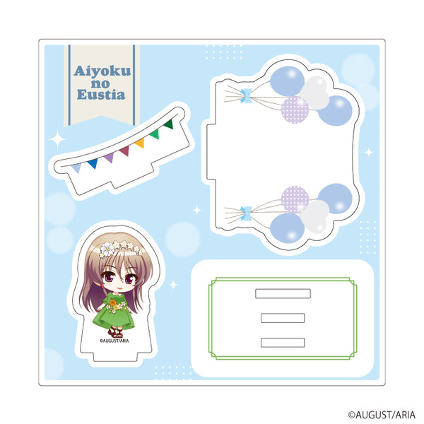 "Yustia of the Tainted Wings" Acrylic Stand Plate 02 / Elice Floraria: Party Dress Ver. (Mini Character Illustration)