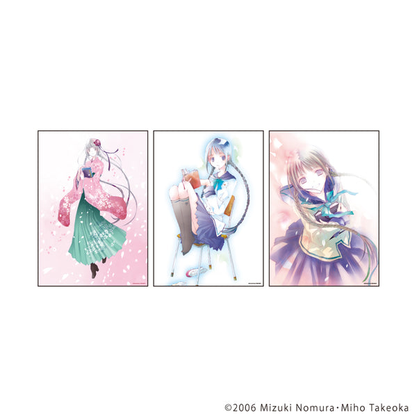 "Literary Girl" Series: REPLICA GENGA 3-Piece Set 01 / Toko Amano (Official & Original Illustrations)