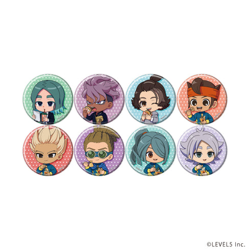 『イナズマイレブン 英雄たちのヴィクトリーロード』缶バッジ03/食べ歩きver. コンプリートセット(全8種)(ミニキャライラスト)
