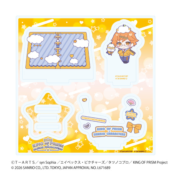 "KING OF PRISM 10th ANNIVERSARY × Sanrio Characters" Acrylic Stand Plate 14 / Kakeru Juouin × Korokoro Krillin