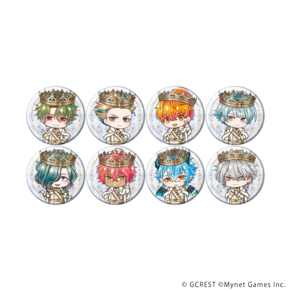 『夢王国と眠れる100人の王子様』ホログラム缶バッジ(57mm)30/コンプリートセット(全8種)(ミニキャライラスト)